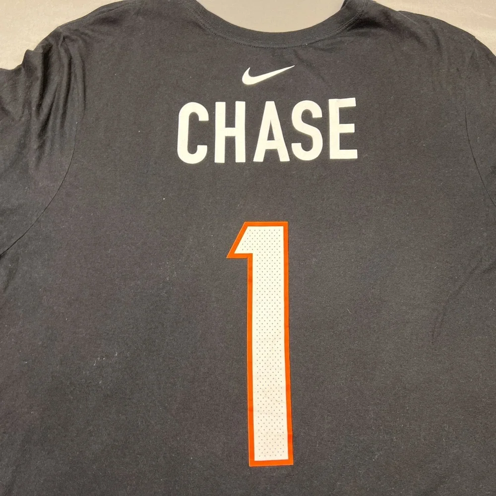 Nike NFL Cincinnati Bengals Ja'Marr Chase #1 T Shirt Adult XXL Black Tee